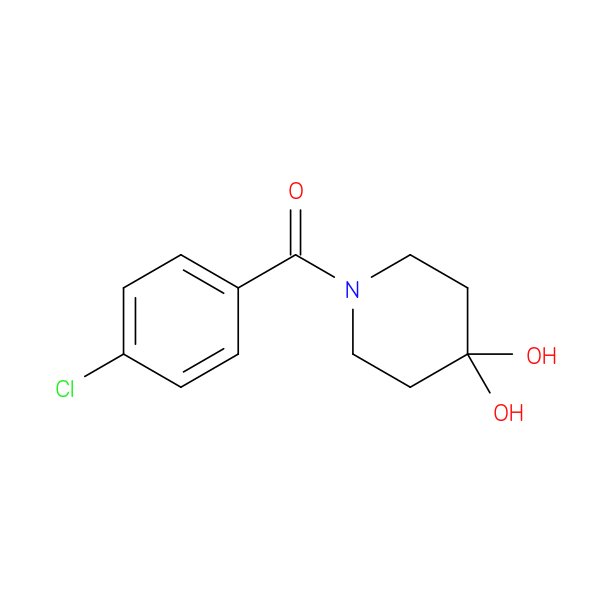 (4-Chlorophenyl)(4,4-dihydroxypiperidin-1-yl)methanone