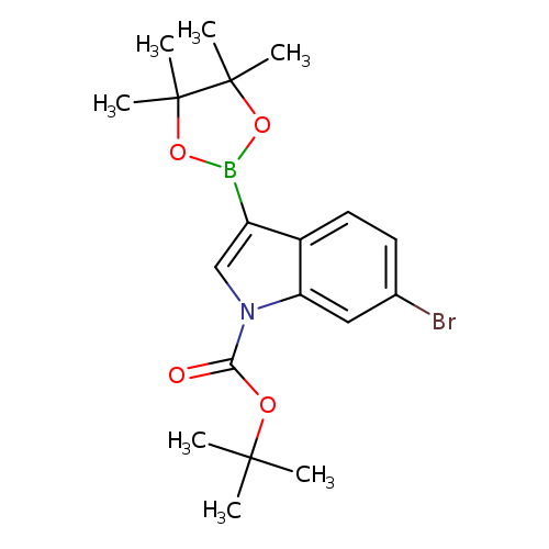 1H-​Indole-​1-​carboxylic acid, 6-​bromo-​3-​(4,​4,​5,​5-​tetramethyl-​1,​3,​2-​dioxaborolan-​2-​yl)​-​, 1,​1-​dimethylethyl ester