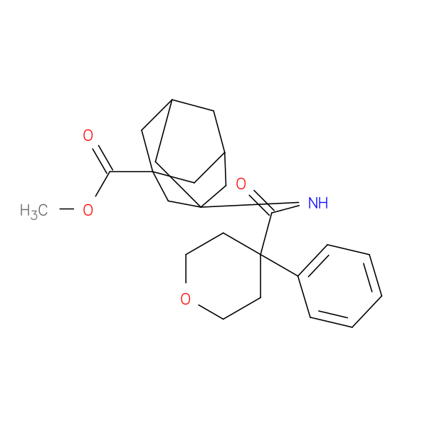 methyl 3-(4-phenyloxane-4-amido)adamantane-1-carboxylate