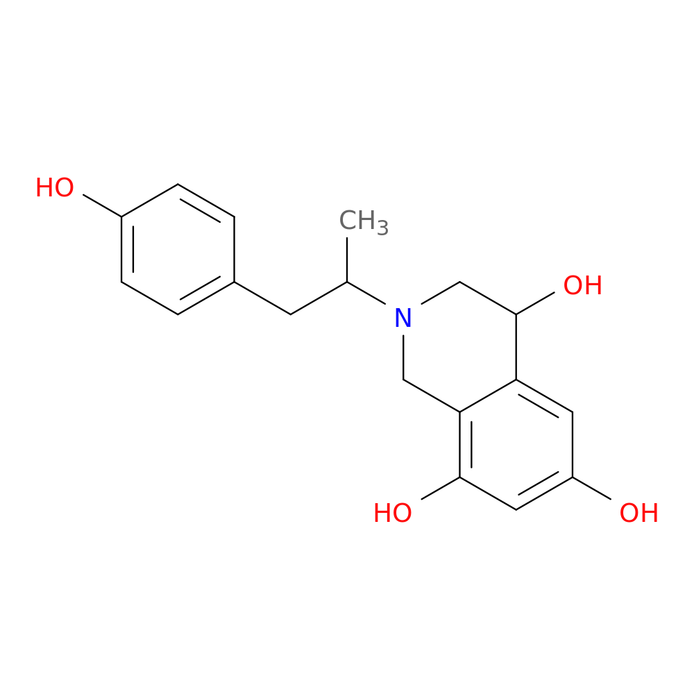 1,​2,​3,​4-​Tetrahydro-​2-​[2-​(4-​hydroxyphenyl)​-​1-​methylethyl]​-4,​6,​8-​isoquinolinetriol