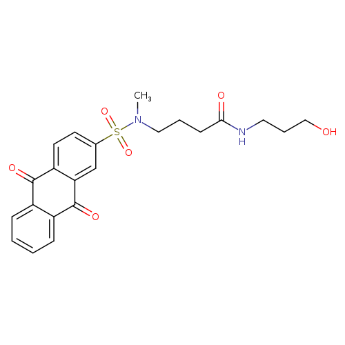 N-(3-hydroxypropyl)-4-(N-methyl9,10-dioxo-9,10-dihydroanthracene-2-sulfonamido)butanamide