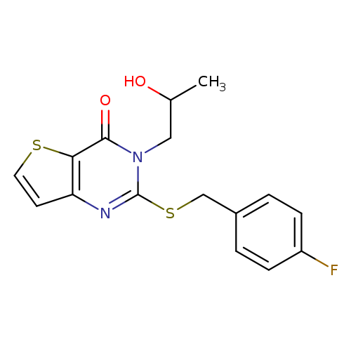 2-{[(4-fluorophenyl)methyl]sulfanyl}-3-(2-hydroxypropyl)-3H,4H-thieno[3,2-d]pyrimidin-4-one