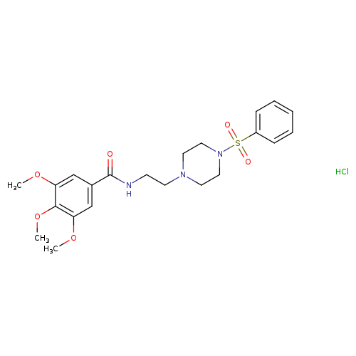 N-{2-[4-(benzenesulfonyl)piperazin-1-yl]ethyl}-3,4,5-trimethoxybenzamide hydrochloride