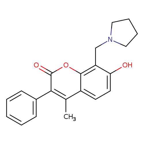 7-hydroxy-4-methyl-3-phenyl-8-[(pyrrolidin-1-yl)methyl]-2H-chromen-2-one