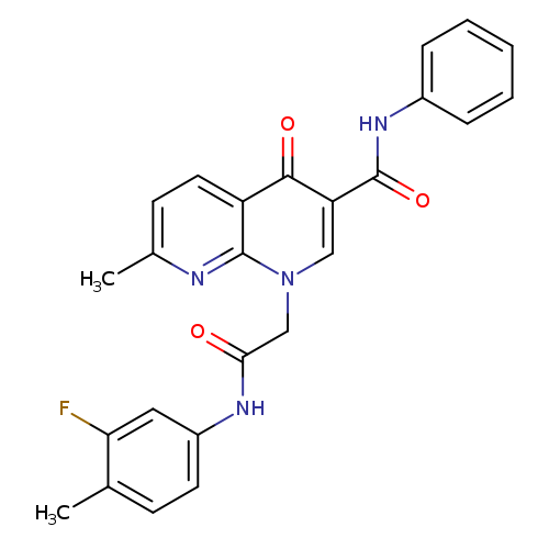 1-{[(3-fluoro-4-methylphenyl)carbamoyl]methyl}-7-methyl-4-oxo-N-phenyl-1,4-dihydro-1,8-naphthyridine-3-carboxamide