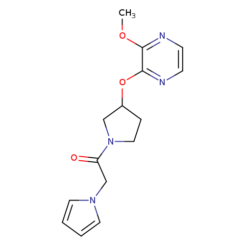 1-{3-[(3-methoxypyrazin-2-yl)oxy]pyrrolidin-1-yl}-2-(1H-pyrrol-1-yl)ethan-1-one