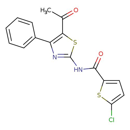 N-(5-acetyl-4-phenyl-1,3-thiazol-2-yl)-5-chlorothiophene-2-carboxamide