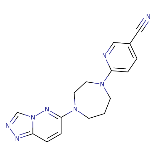 6-(4-{[1,2,4]triazolo[4,3-b]pyridazin-6-yl}-1,4-diazepan-1-yl)pyridine-3-carbonitrile