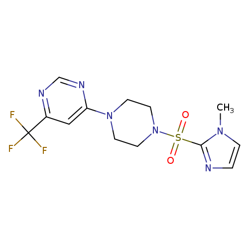 4-{4-[(1-methyl-1H-imidazol-2-yl)sulfonyl]piperazin-1-yl}-6-(trifluoromethyl)pyrimidine
