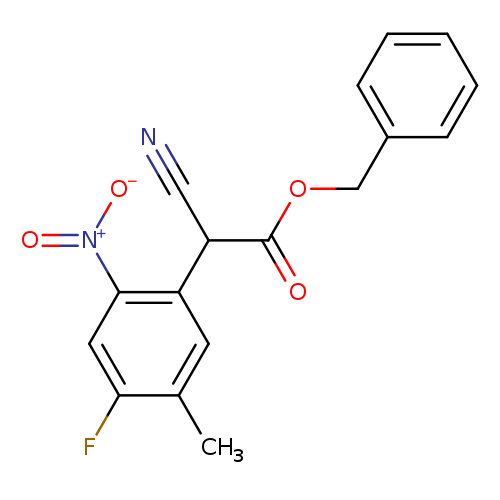 Benzyl 2-cyano-2-(4-fluoro-5-methyl-2-nitrophenyl)acetate