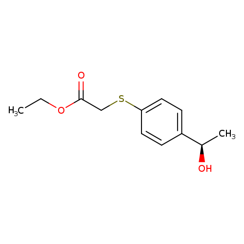 ethyl 2-({4-[(1R)-1-hydroxyethyl]phenyl}sulfanyl)acetate
