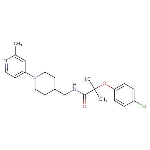 2-(4-chlorophenoxy)-2-methyl-N-{[1-(2-methylpyridin-4-yl)piperidin-4-yl]methyl}propanamide