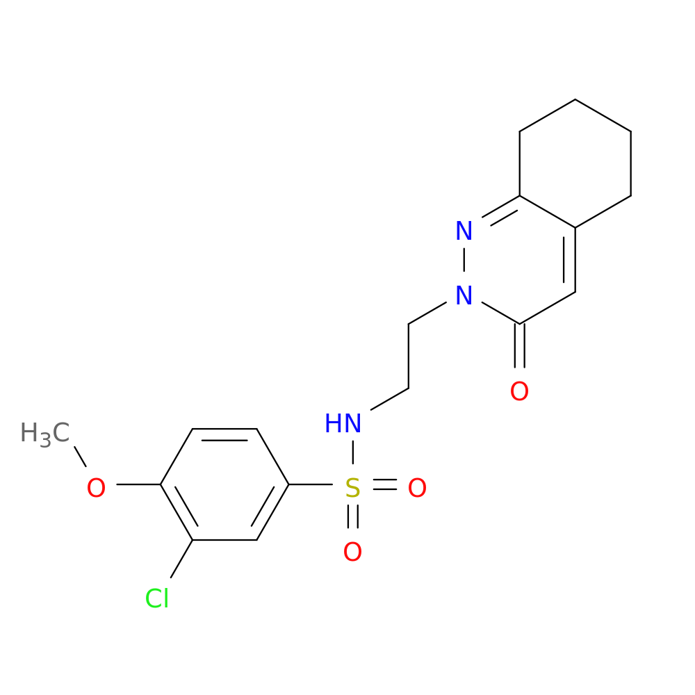 3-chloro-4-methoxy-N-[2-(3-oxo-2,3,5,6,7,8-hexahydrocinnolin-2-yl)ethyl]benzene-1-sulfonamide