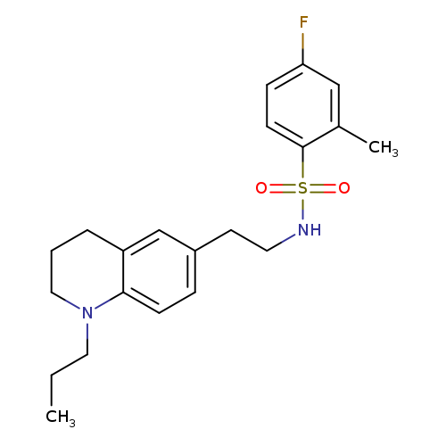4-fluoro-2-methyl-N-[2-(1-propyl-1,2,3,4-tetrahydroquinolin-6-yl)ethyl]benzene-1-sulfonamide