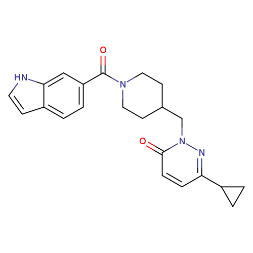6-cyclopropyl-2-{[1-(1H-indole-6-carbonyl)piperidin-4-yl]methyl}-2,3-dihydropyridazin-3-one