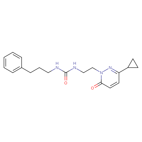 3-[2-(3-cyclopropyl-6-oxo-1,6-dihydropyridazin-1-yl)ethyl]-1-(3-phenylpropyl)urea