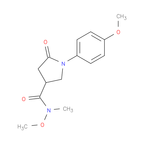 N-methoxy-1-(4-methoxyphenyl)-N-methyl-5-oxopyrrolidine-3-carboxamide