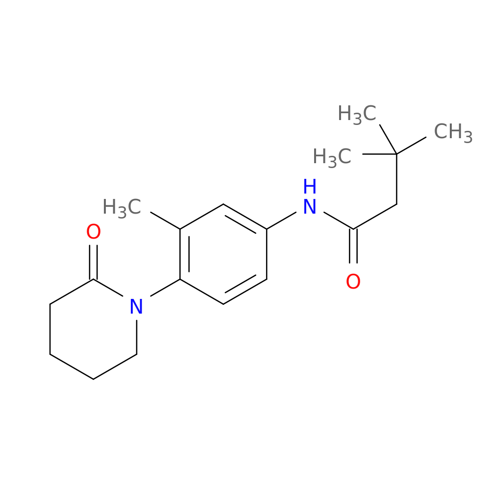 3,3-dimethyl-N-[3-methyl-4-(2-oxopiperidin-1-yl)phenyl]butanamide
