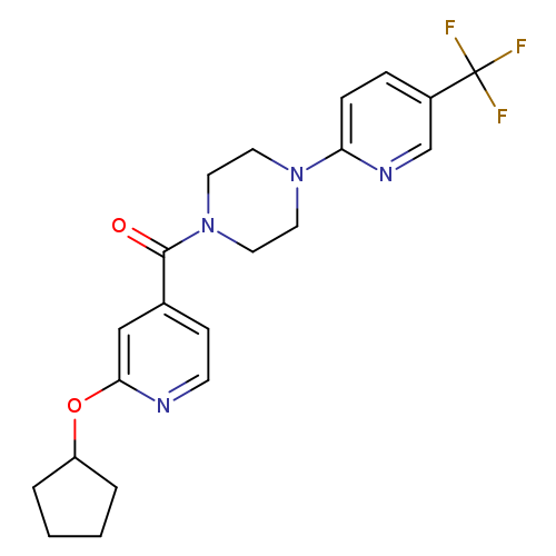 1-[2-(cyclopentyloxy)pyridine-4-carbonyl]-4-[5-(trifluoromethyl)pyridin-2-yl]piperazine