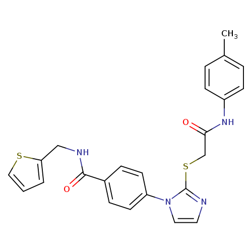 4-[2-({[(4-methylphenyl)carbamoyl]methyl}sulfanyl)-1H-imidazol-1-yl]-N-[(thiophen-2-yl)methyl]benzamide