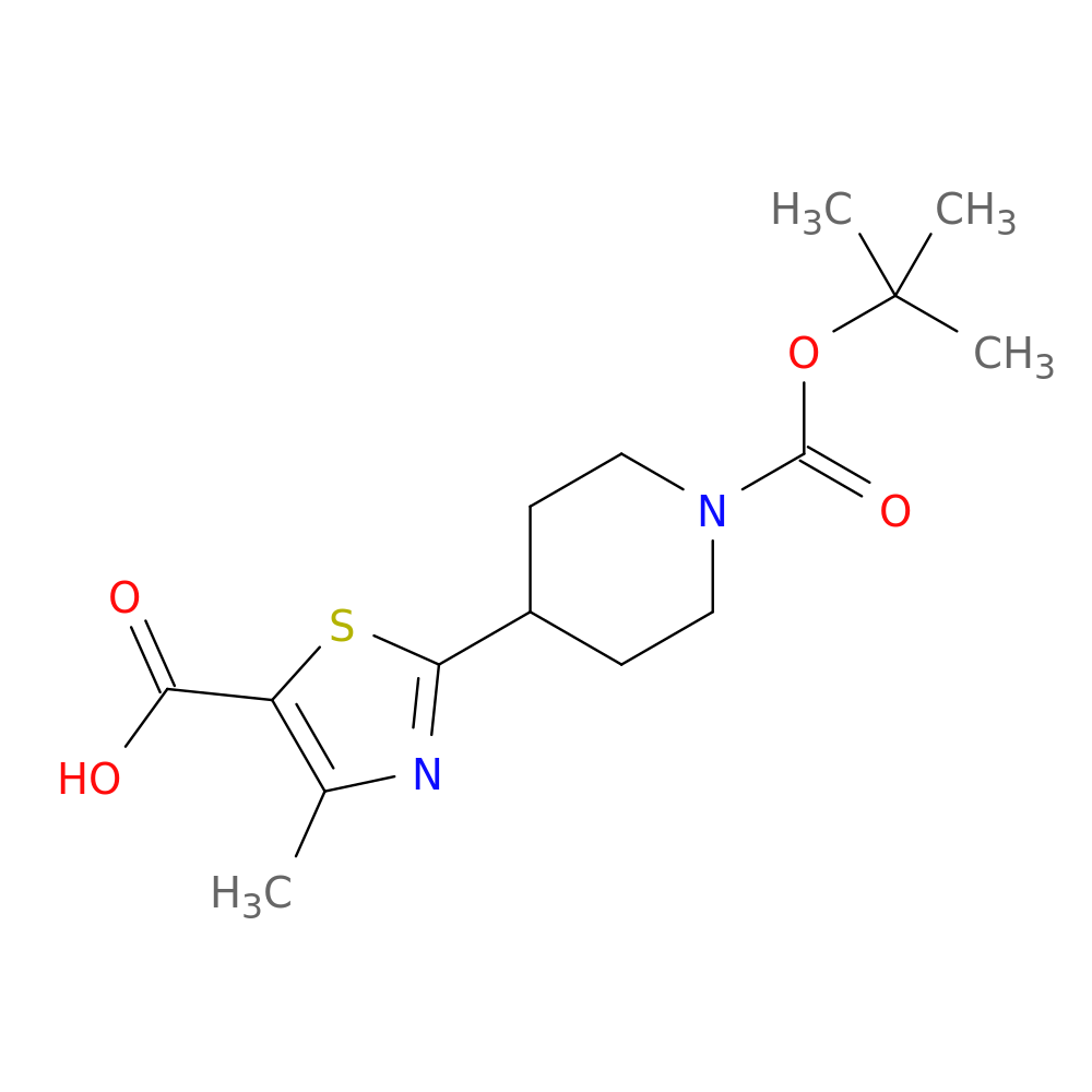4-Methyl-2-[1-(tert-butoxycarbonyl)piperid-4-yl]-1,3-thiazole-5-carboxylic acid