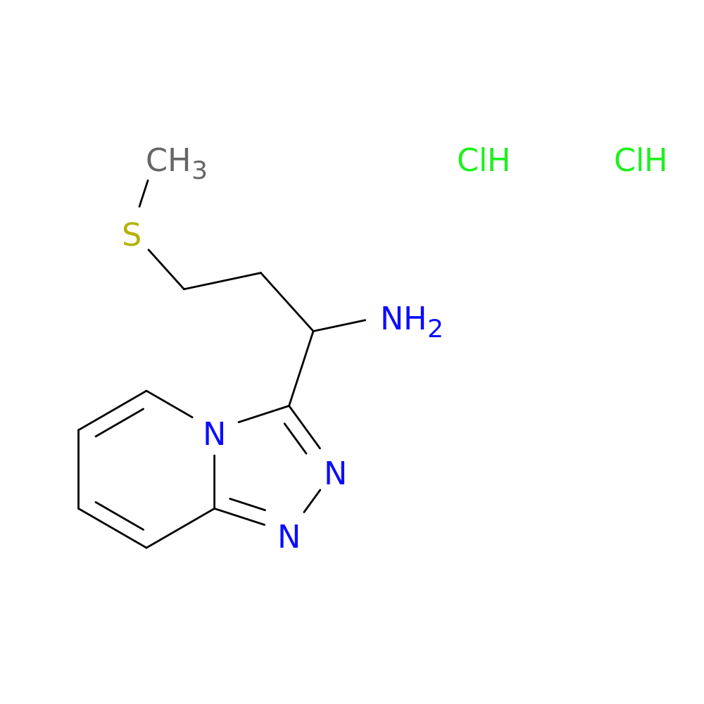 3-(methylsulfanyl)-1-{[1,2,4]triazolo[4,3-a]pyridin-3-yl}propan-1-amine dihydrochloride