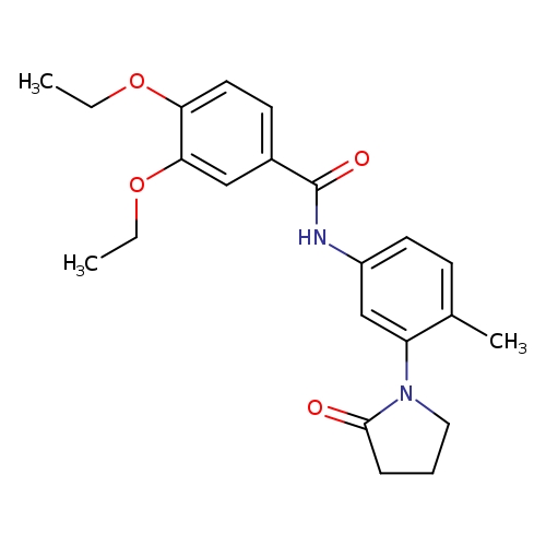 3,4-diethoxy-N-[4-methyl-3-(2-oxopyrrolidin-1-yl)phenyl]benzamide