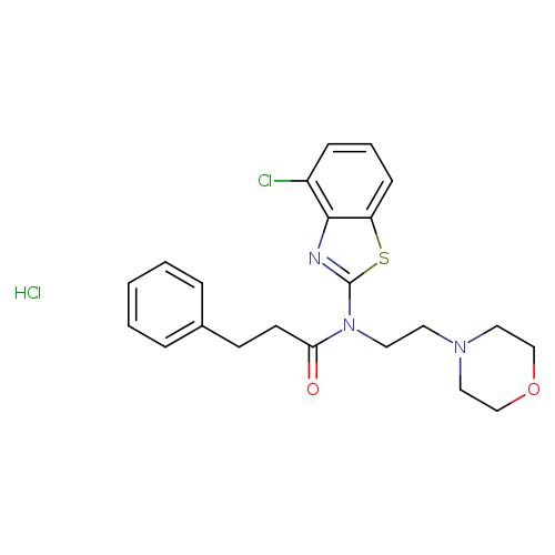 N-(4-chloro-1,3-benzothiazol-2-yl)-N-[2-(morpholin-4-yl)ethyl]-3-phenylpropanamide hydrochloride