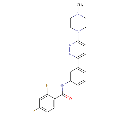 2,4-difluoro-N-{3-[6-(4-methylpiperazin-1-yl)pyridazin-3-yl]phenyl}benzamide