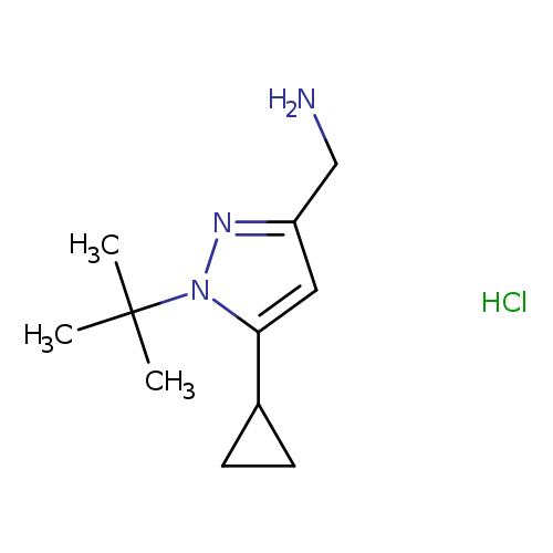 1-(1-tert-butyl-5-cyclopropyl-1H-pyrazol-3-yl)methanamine hydrochloride