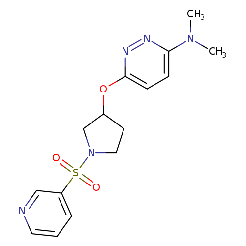 N,N-dimethyl-6-{[1-(pyridine-3-sulfonyl)pyrrolidin-3-yl]oxy}pyridazin-3-amine