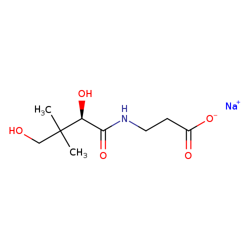 β-​Alanine, N-​[(2R)​-​2,​4-​dihydroxy-​3,​3-​dimethyl-​1-​oxobutyl]​-​, sodium salt (1:1)