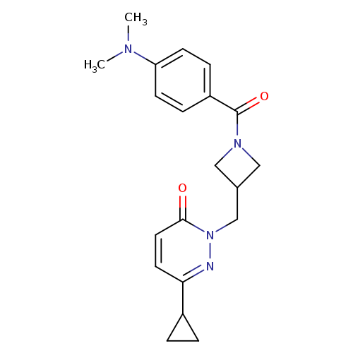 6-cyclopropyl-2-({1-[4-(dimethylamino)benzoyl]azetidin-3-yl}methyl)-2,3-dihydropyridazin-3-one