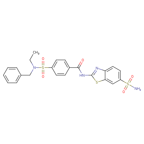 4-[benzyl(ethyl)sulfamoyl]-N-(6-sulfamoyl-1,3-benzothiazol-2-yl)benzamide