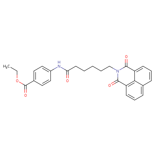 ethyl 4-(6-{2,4-dioxo-3-azatricyclo[7.3.1.0^{5,13}]trideca-1(12),5,7,9(13),10-pentaen-3-yl}hexanamido)benzoate