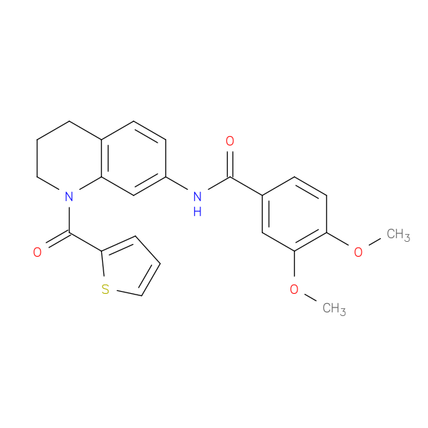 3,4-dimethoxy-N-[1-(thiophene-2-carbonyl)-1,2,3,4-tetrahydroquinolin-7-yl]benzamide