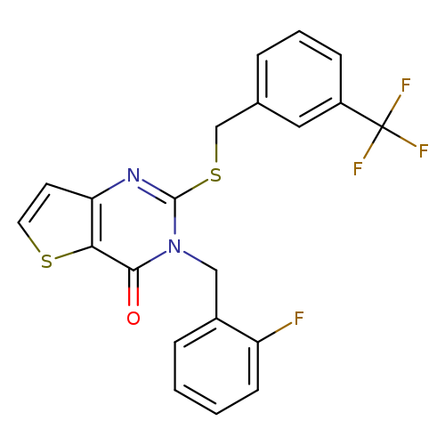 3-[(2-fluorophenyl)methyl]-2-({[3-(trifluoromethyl)phenyl]methyl}sulfanyl)-3H,4H-thieno[3,2-d]pyrimidin-4-one