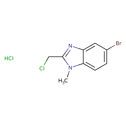 5-bromo-2-(chloromethyl)-1-methyl-1H-1,3-benzodiazole hydrochloride
