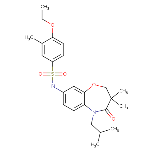 N-[3,3-dimethyl-5-(2-methylpropyl)-4-oxo-2,3,4,5-tetrahydro-1,5-benzoxazepin-8-yl]-4-ethoxy-3-methylbenzene-1-sulfonamide