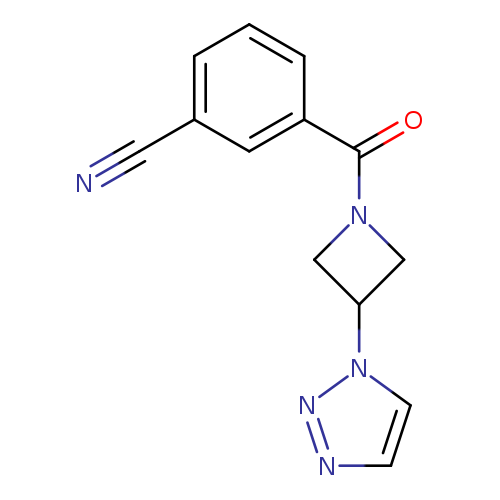 3-[3-(1H-1,2,3-triazol-1-yl)azetidine-1-carbonyl]benzonitrile