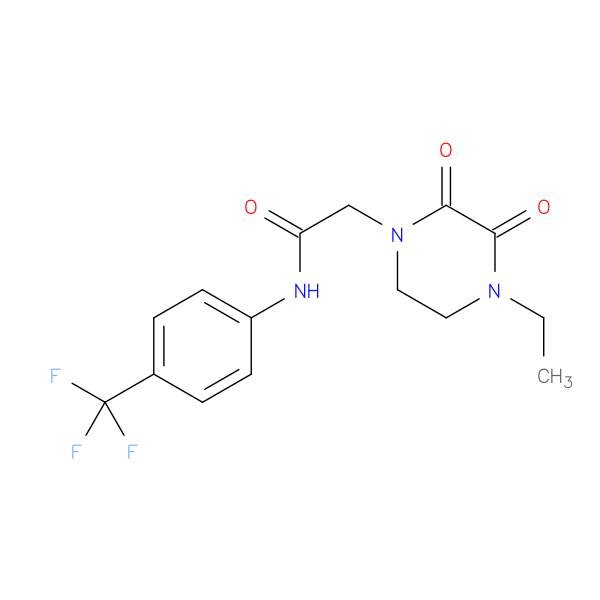 2-(4-ethyl-2,3-dioxopiperazin-1-yl)-N-[4-(trifluoromethyl)phenyl]acetamide