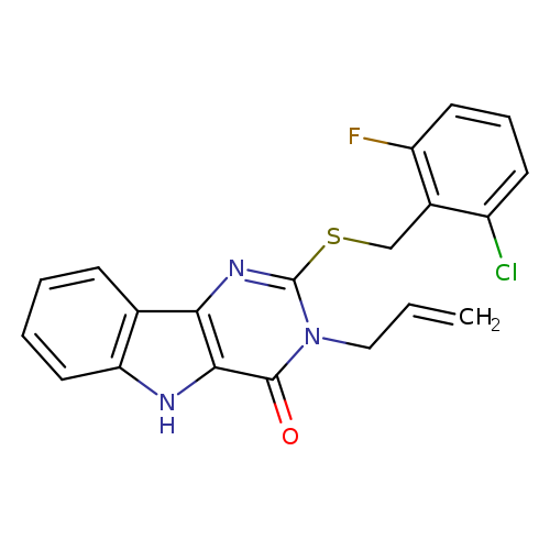 2-{[(2-chloro-6-fluorophenyl)methyl]sulfanyl}-3-(prop-2-en-1-yl)-3H,4H,5H-pyrimido[5,4-b]indol-4-one
