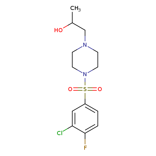 1-[4-(3-chloro-4-fluorobenzenesulfonyl)piperazin-1-yl]propan-2-ol