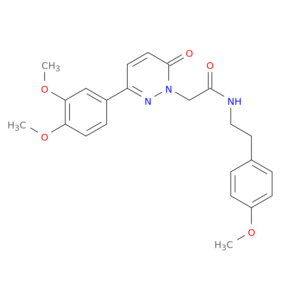 2-[3-(3,4-dimethoxyphenyl)-6-oxo-1,6-dihydropyridazin-1-yl]-N-[2-(4-methoxyphenyl)ethyl]acetamide