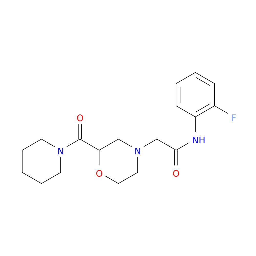N-(2-fluorophenyl)-2-[2-(piperidine-1-carbonyl)morpholin-4-yl]acetamide
