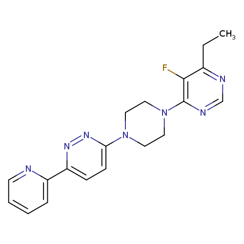 4-ethyl-5-fluoro-6-{4-[6-(pyridin-2-yl)pyridazin-3-yl]piperazin-1-yl}pyrimidine