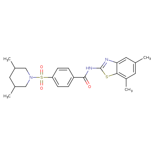 N-(5,7-dimethyl-1,3-benzothiazol-2-yl)-4-[(3,5-dimethylpiperidin-1-yl)sulfonyl]benzamide
