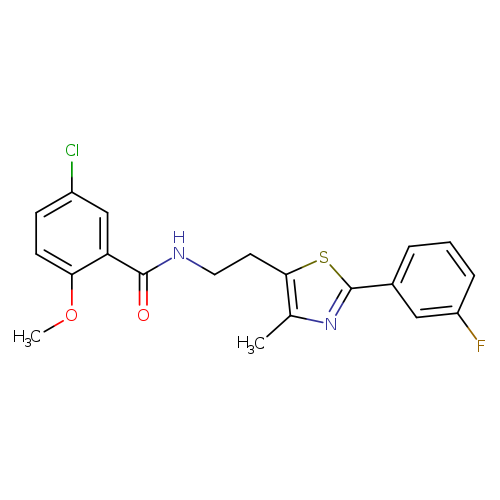 5-chloro-N-{2-[2-(3-fluorophenyl)-4-methyl-1,3-thiazol-5-yl]ethyl}-2-methoxybenzamide