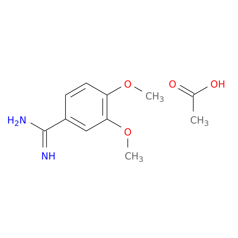 3,4-dimethoxybenzene-1-carboximidamide; acetic acid
