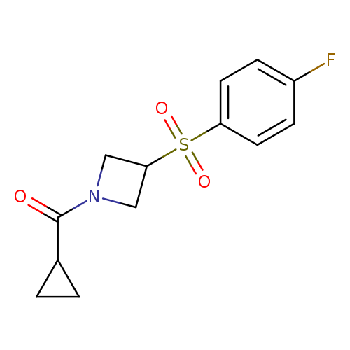 1-cyclopropanecarbonyl-3-(4-fluorobenzenesulfonyl)azetidine